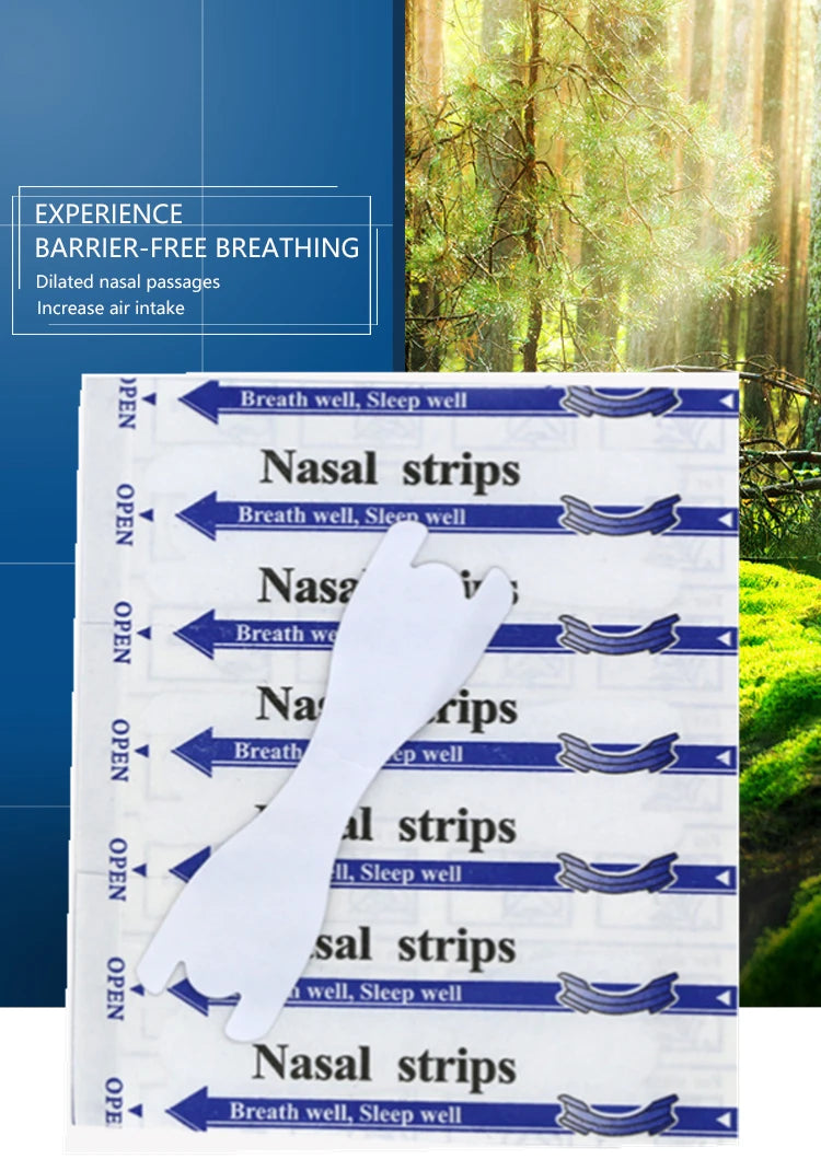 300pcs Transparent Nasal Strips Anti-Snoring Sticker Better Nose Breath Reduce Snoring Tool Health Care Stop Snoring Patch