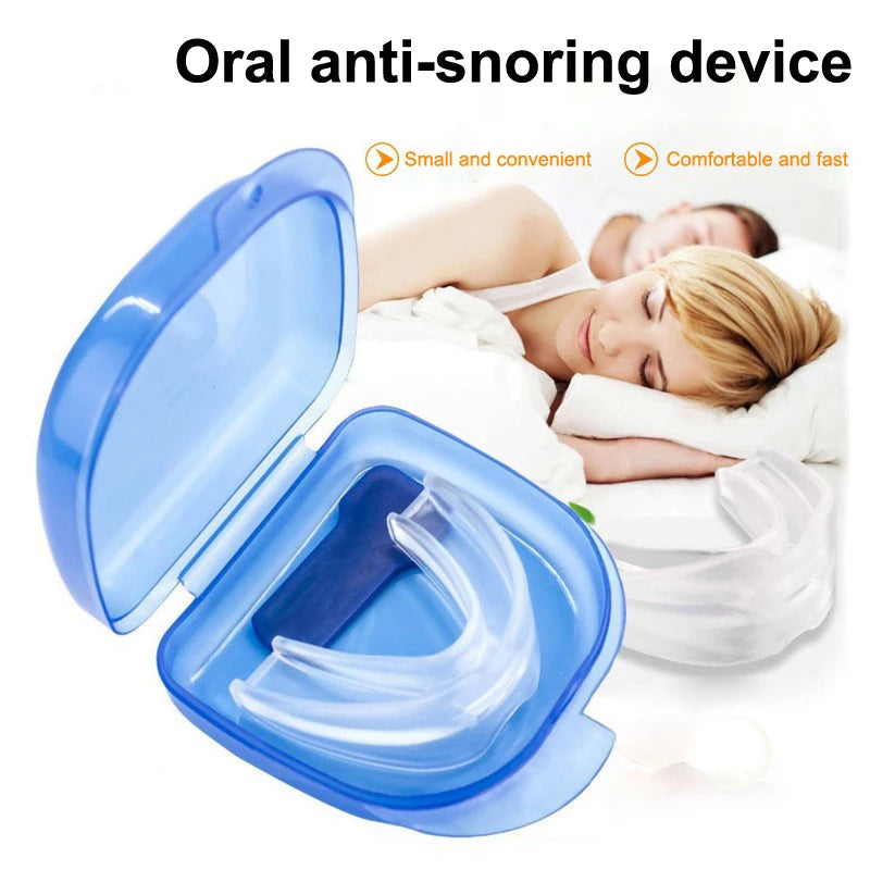 Anti Snore Mouthpiece Stop Snoring Aid Sleep Apnea Solution Comfortable Night Guard Dental Device Prevent Teeth Grinding Jaw Alignment Tongue Stabilizer Snore Stopper