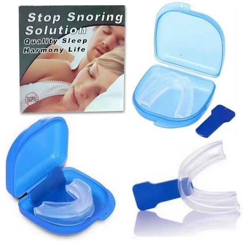 Anti Snore Mouthpiece Stop Snoring Aid Sleep Apnea Solution Comfortable Night Guard Dental Device Prevent Teeth Grinding Jaw Alignment Tongue Stabilizer Snore Stopper