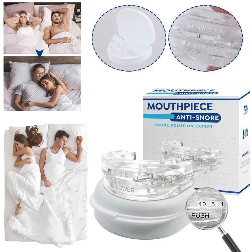 Stop Snoring Mouthpiece Sleep Apnea Guard Bruxism Anti Snore Pure Grind Aid Tray