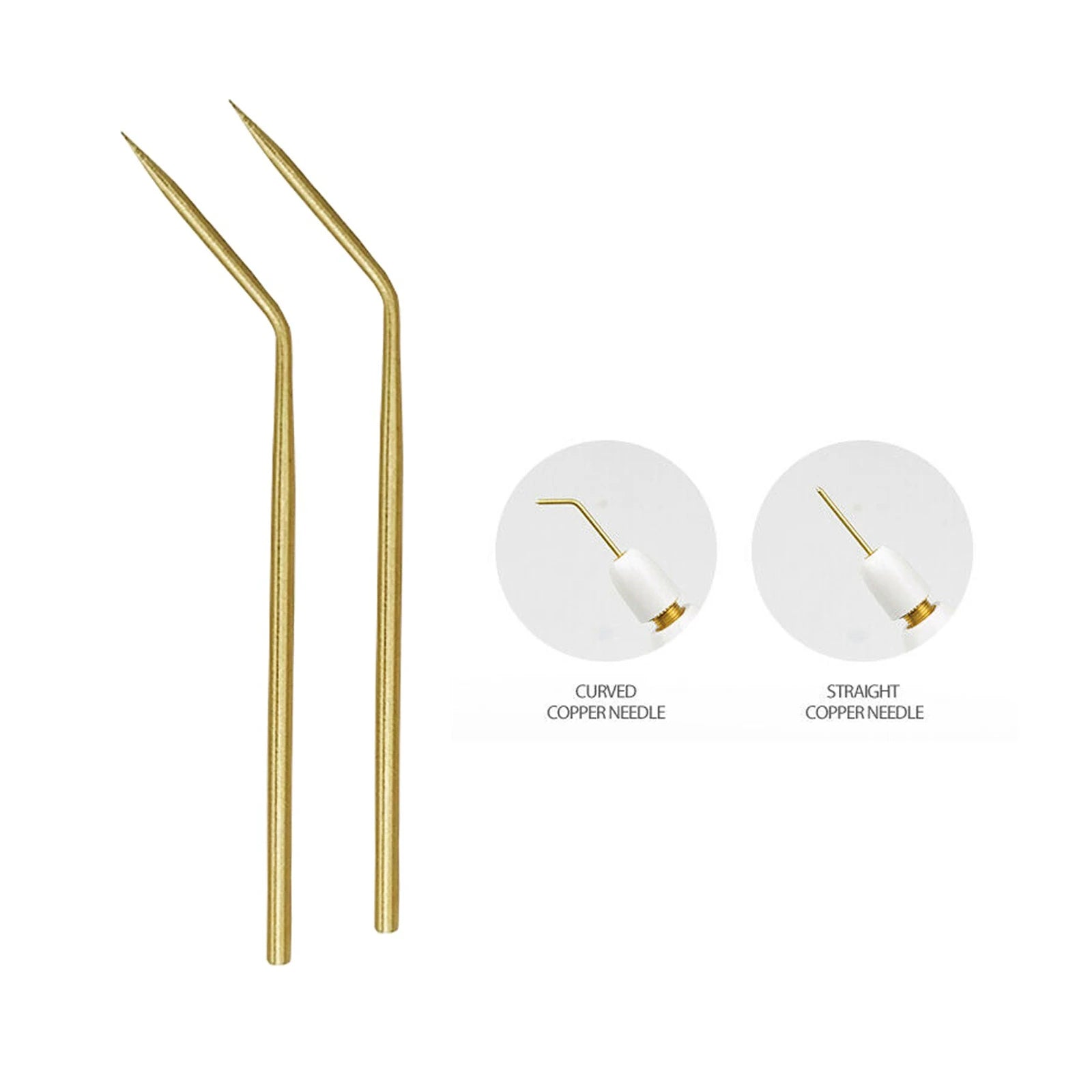 Fibroblast Bent Straight Copper Needles Curved Copper Needles Accessory Parts  for 2nd Generation Plamere Fibroblast Plasma Pen