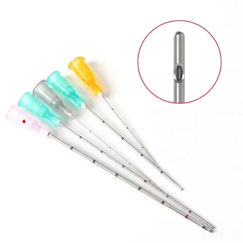 Micro Cannula with Puncture,Blunt Tip for Filler-18g/21g/22g/23g/25g/27g/30g 25/38mm/50/70mm