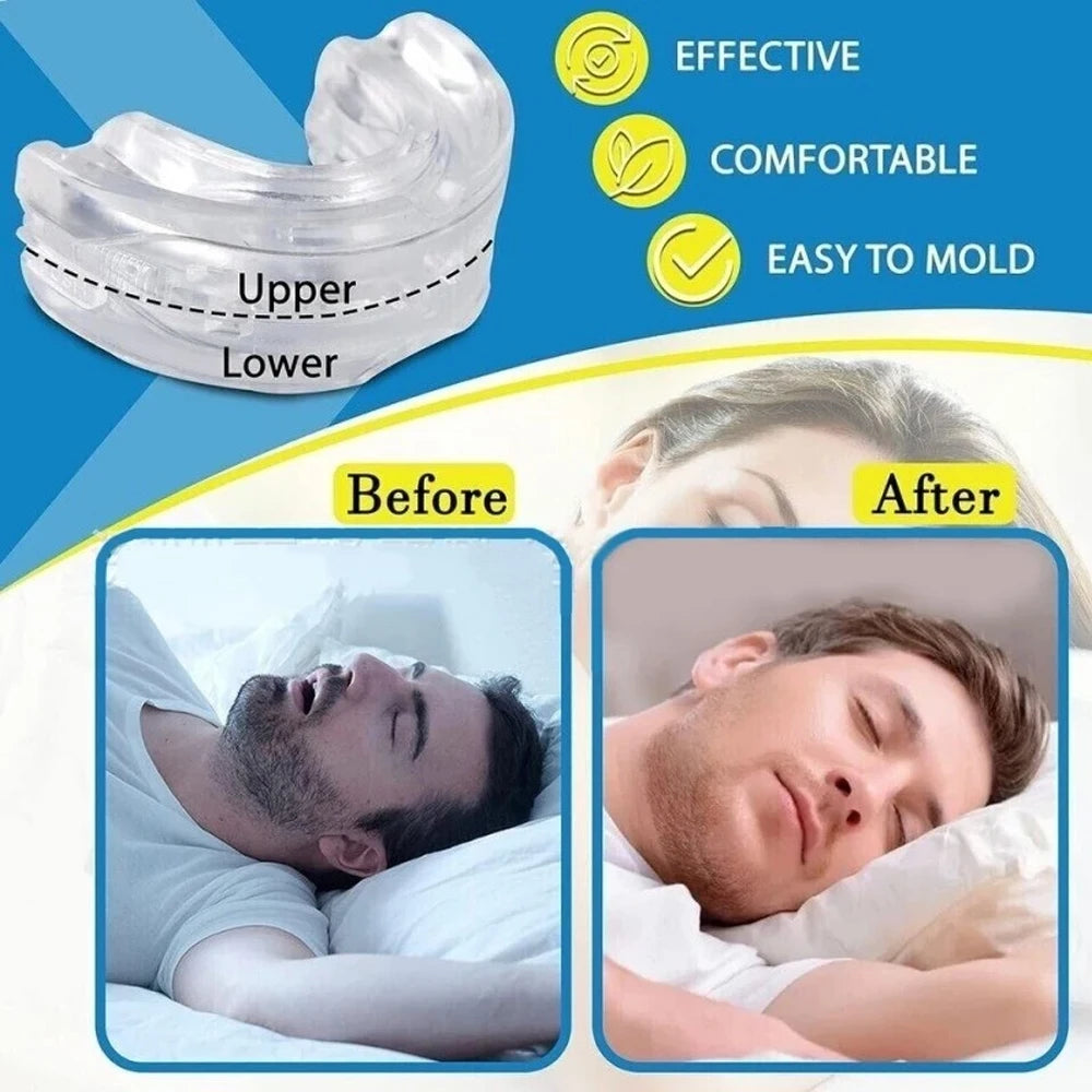 Stop Snoring Mouthpiece Sleep Apnea Guard Bruxism Anti Snore Pure Grind Aid Tray