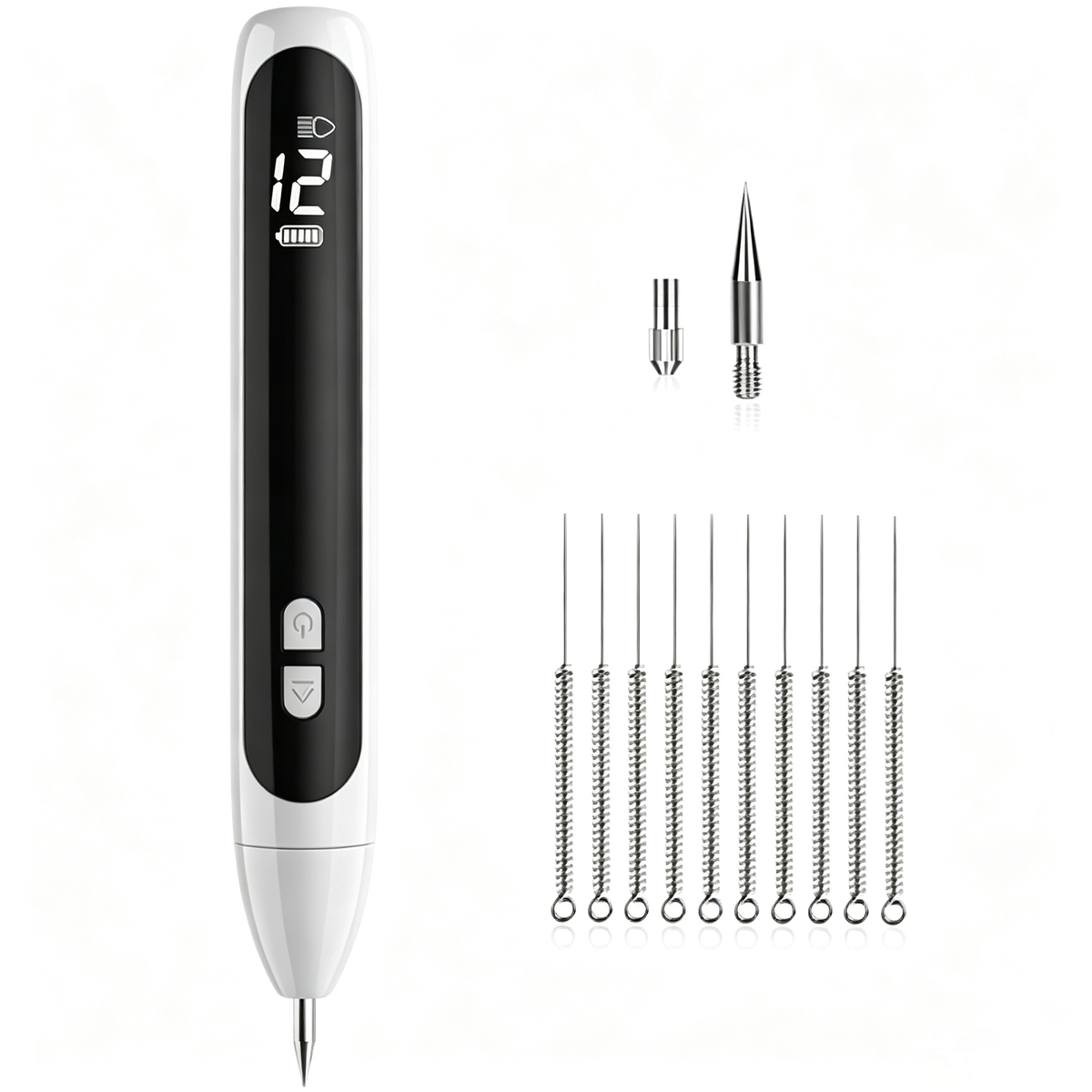 Electric Skin Tag Removal Pen LCD Digital Display Adjustable Strength Rechargeable Portable Skin Spot Removal Beauty Device