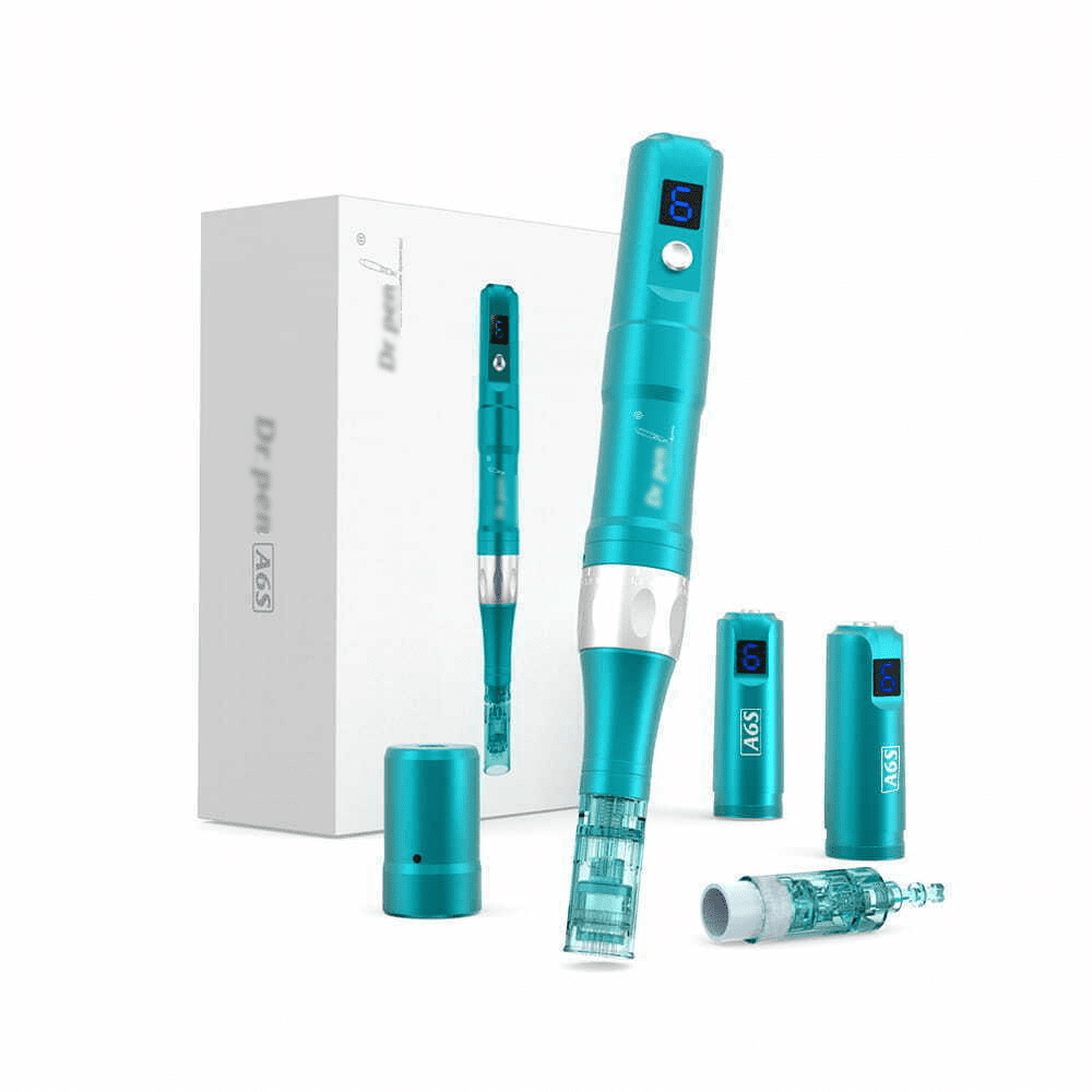Professional A6S Electric With 2pcs Cartridges For Face Acne Scars Skin Care Tool Kit