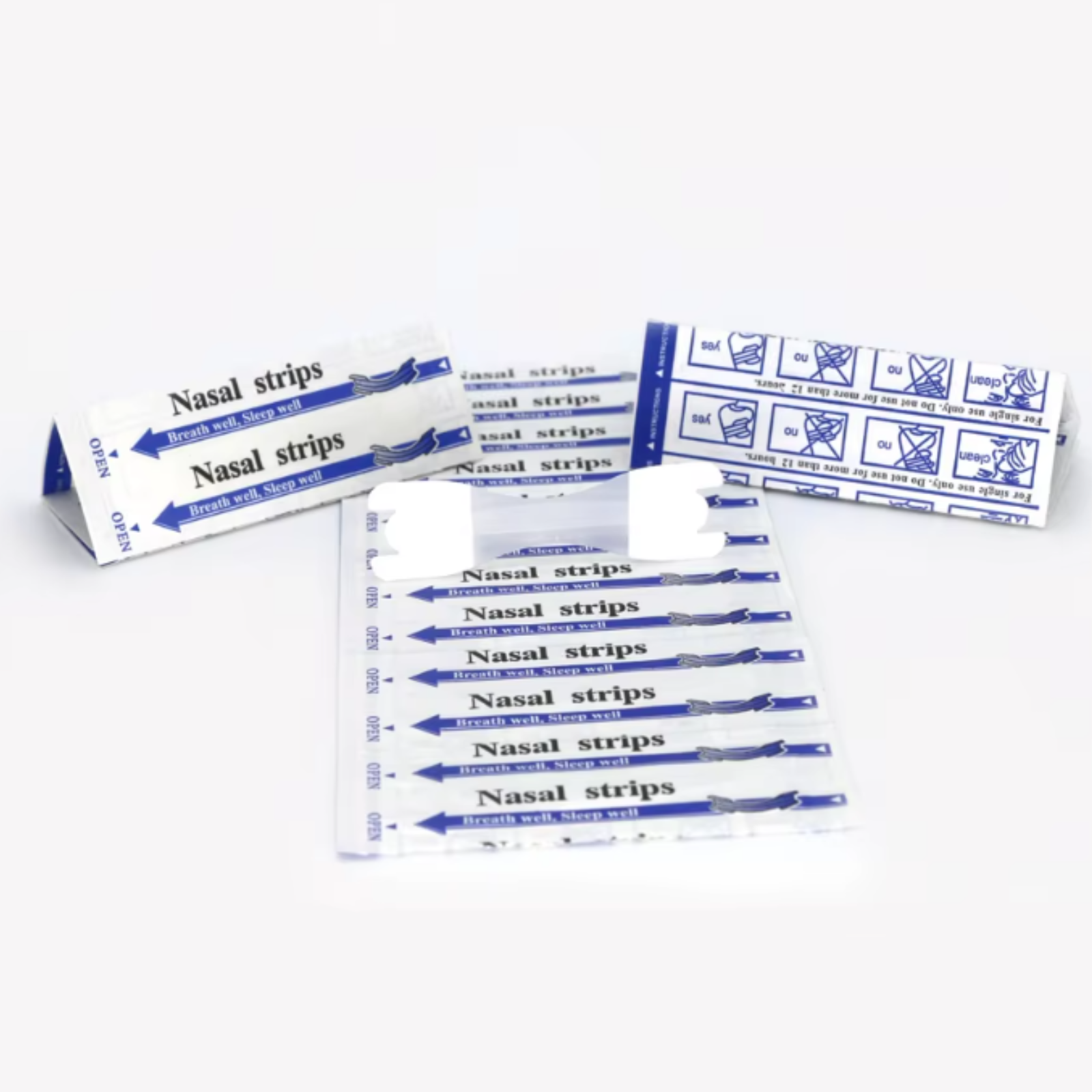300pcs Transparent Nasal Strips Anti-Snoring Sticker Better Nose Breath Reduce Snoring Tool Health Care Stop Snoring Patch
