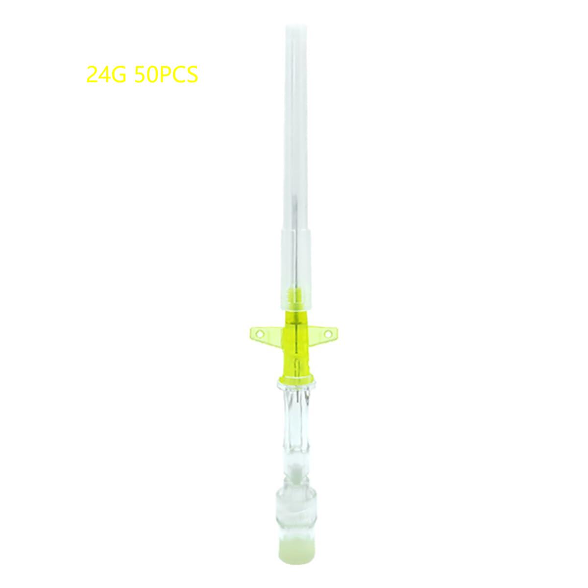 50PCS Veterinary Indwelling IV Catheter Needle 20G‑26G Disposable Animal Intravenous Cannula for Pet Dog Cat Infusion Veterinary Clinic Supply
