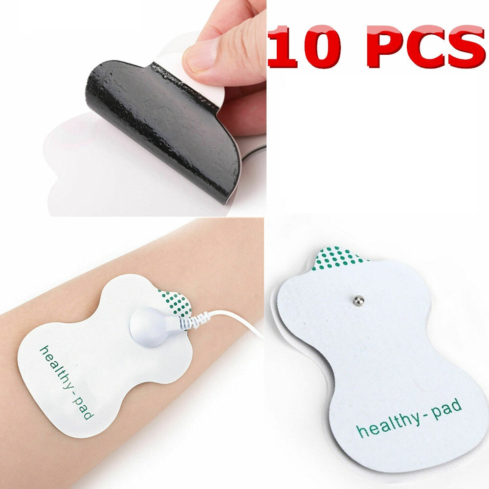 10/20/50 PCS Snap On Replacement Gourd-shaped Electrode Pads for E.M.S TENS  Unit Pulse Massager Digital Therapy Machine