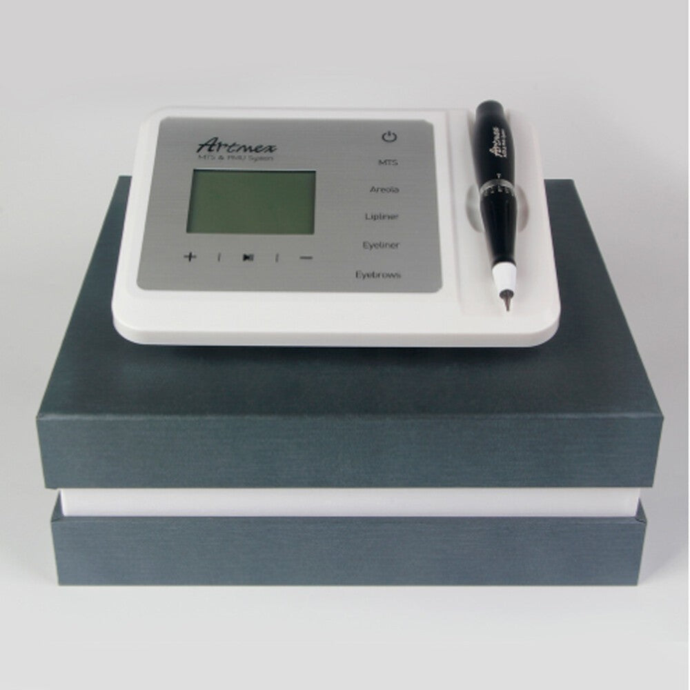 Artmex V9 Digital Charmant Permanent Makeup Machine Kit Microblading Pen for Eyebrow Lip Embroidery Tattoo with Cartridge Needle