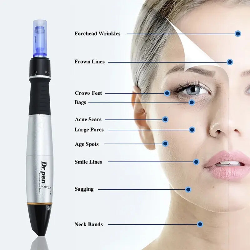Electric Dr.pen Wired Device A1-C Tattoo Skin Care Tool Professional System Therapy CE with Cartridges