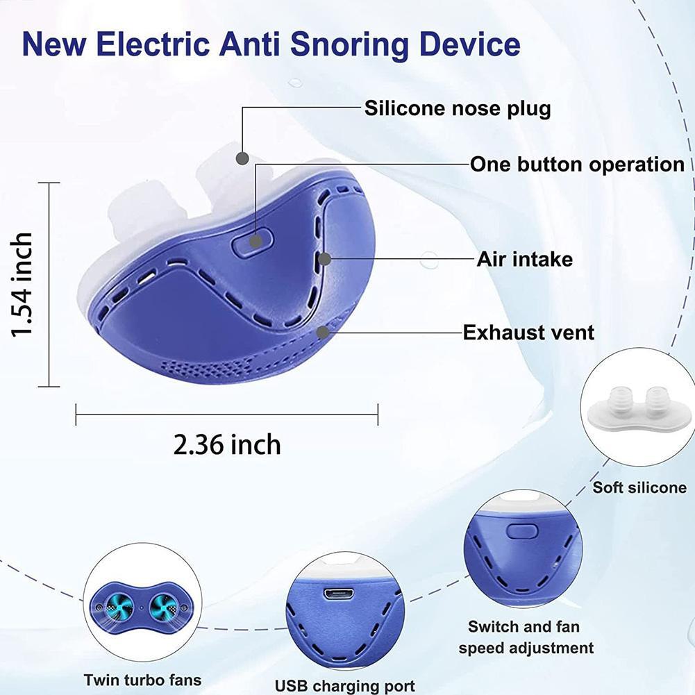 Electric Anti Snore Stopper Device Sleeping Help Smooth Breathing Nasal Machine