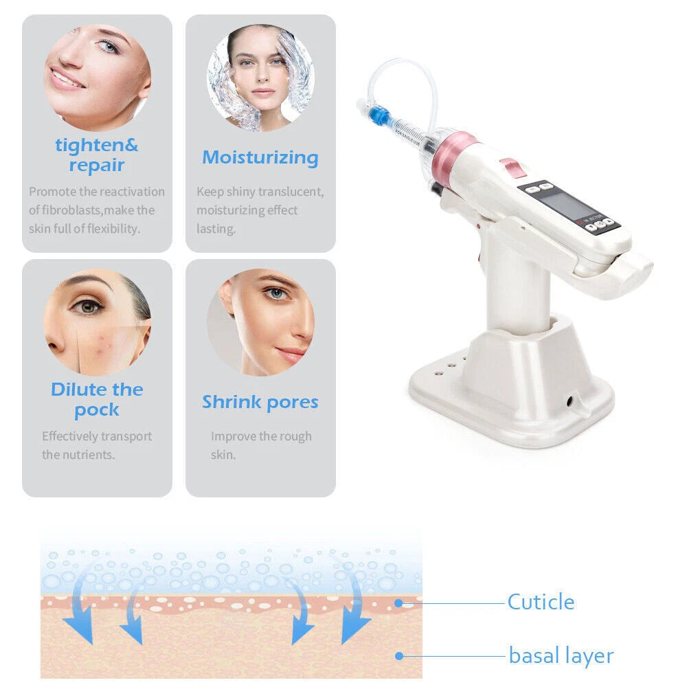 Portable EZ Negative Pressure Water Light Injection Machine - Hyaluronic Acid Mesotherapy Gun for Skin Rejuvenation  / Accessories Parts