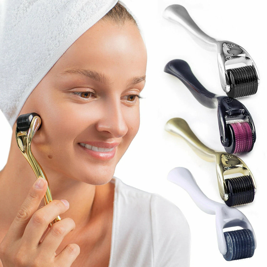 DRS 540 Titanium Microneedle Derma Roller Facial Skin Care Tool Boost Collagen Anti-Aging Reduce Wrinkles Pore Minimizing Device