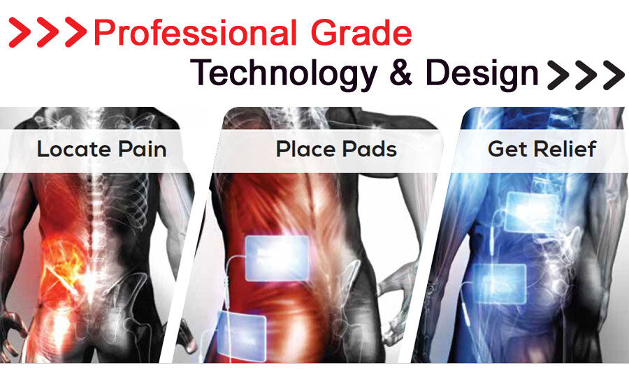 Dr Ho's PTS-II 4-Pad Essential Package TENS Unit and EMS Muscle Stimulator with AMP Technology Pain Relief Massager
