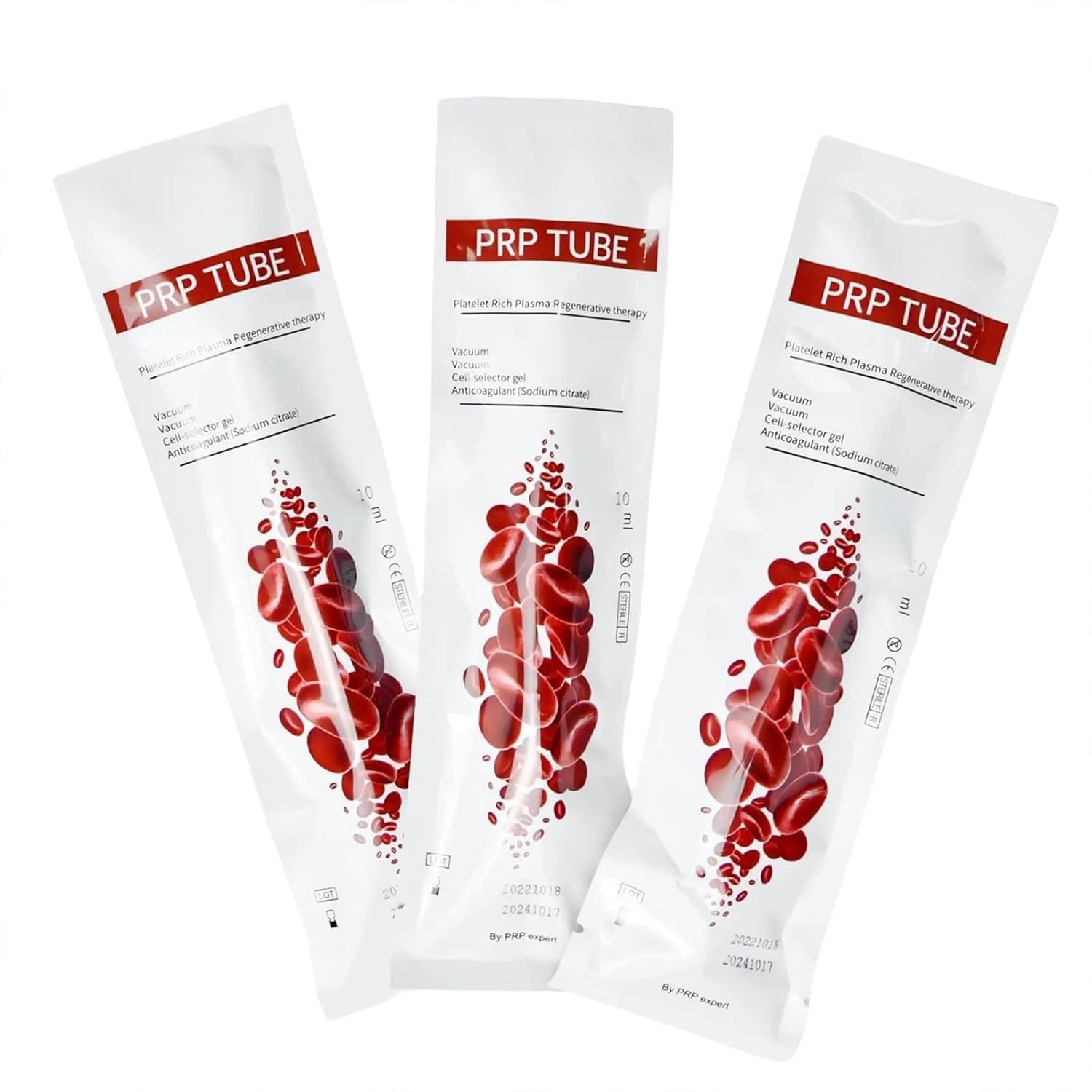 10 Pack Disposable 10ml Acd Gel Tubes With Cap Vacuum for Blood Collection Medical & Veterinary Beauty Facial Use