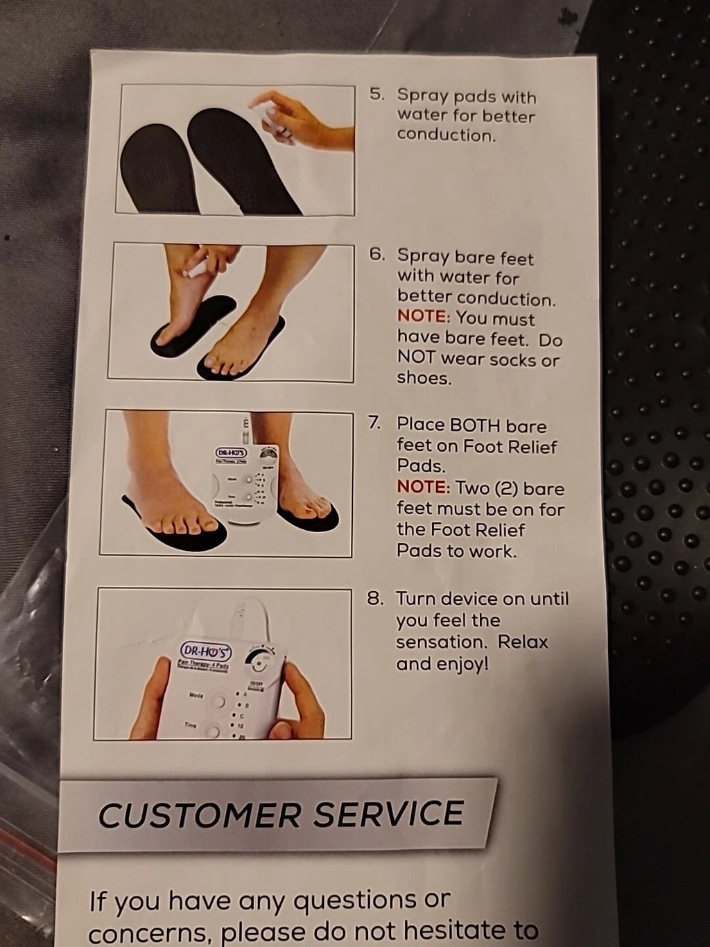 1 Pair DR-HOS Conductive Electrode Foot Pads TENS Machine Accessory Foot Pain Relief Therapy Massage Insoles