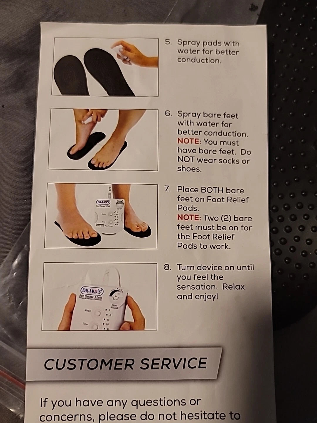 1 Pair DR-HOS Conductive Electrode Foot Pads TENS Machine Accessory Foot Pain Relief Therapy Massage Insoles