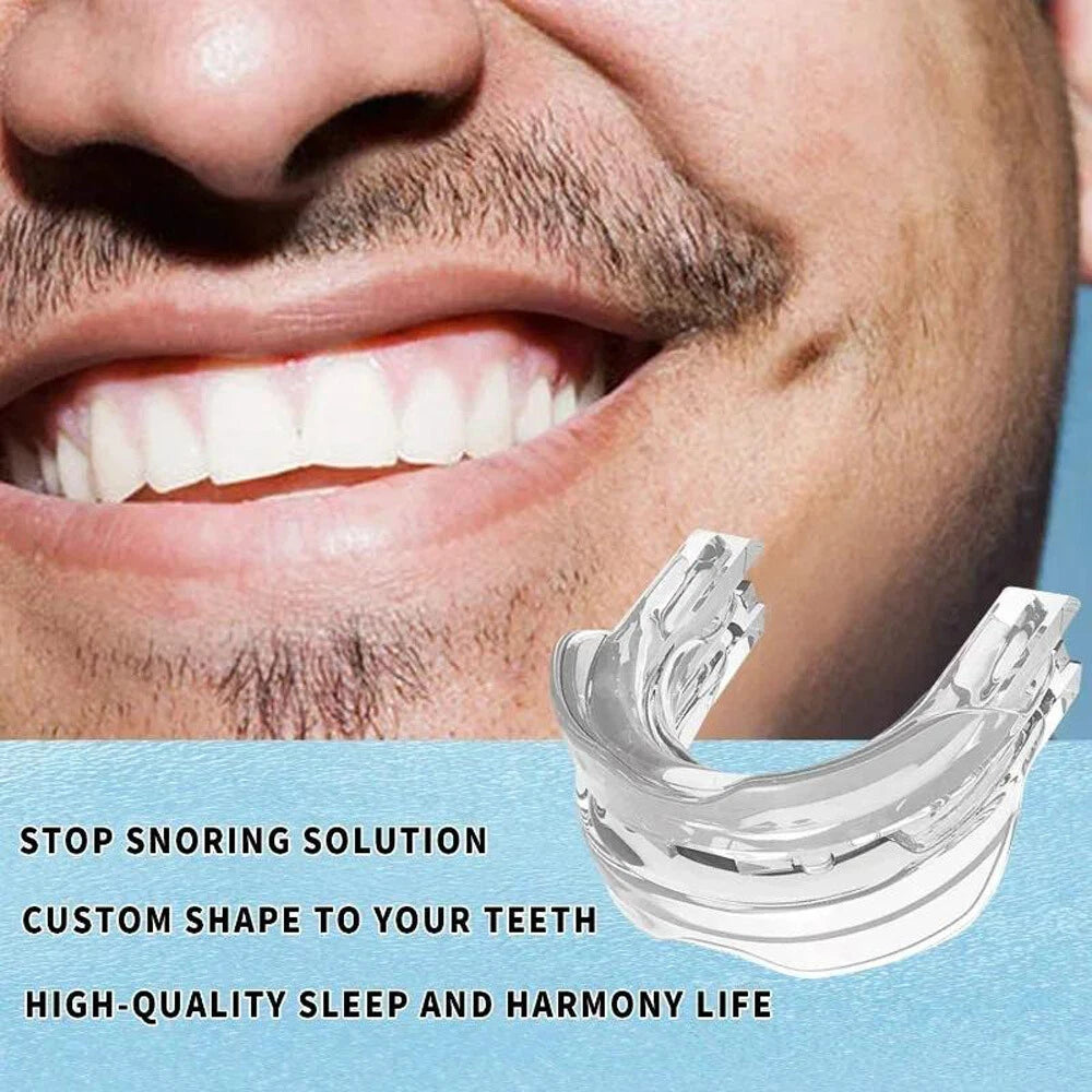 Adjustable Snoring Blocker with Silicone Braces for Men and Women to Prevent Snoring and Snoring