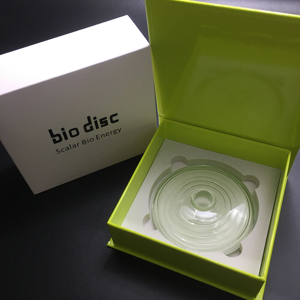 Scalar Bio Energy Bio Disc 4 Quantum Glass Energy Disk Negative Ion Water Purify Bio Disc Health Care With Gift Box
