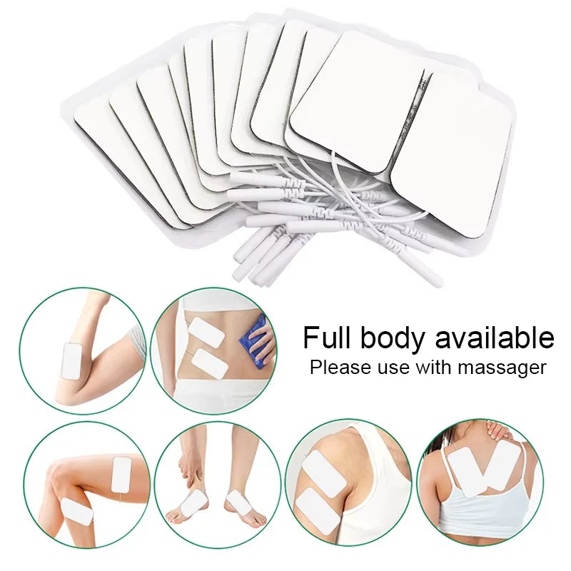 Extra Large 10*15cm Rectangle Tens Unit Electrode Pads With 2.0mm Pin Relieve Muscle and Pain TENS Unit Adhesive (10/20/40 PCS)