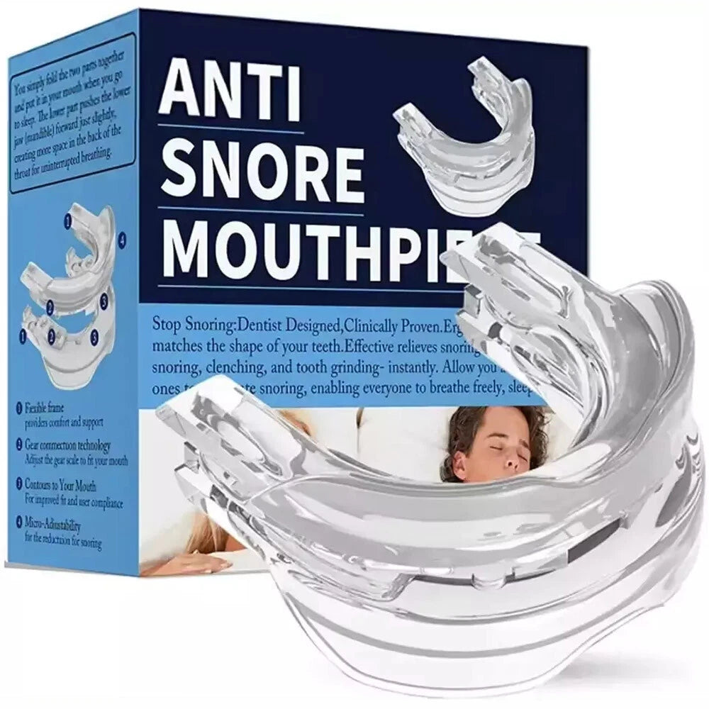 Adjustable Snoring Blocker with Silicone Braces for Men and Women to Prevent Snoring and Snoring