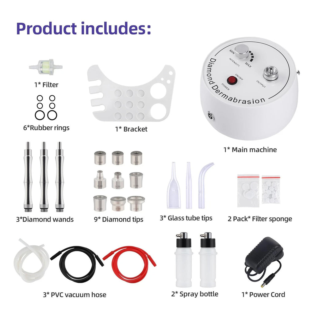 3 in 1 Diamond Dermabrasion Machine Professional Facial Skin Peeling Vacuum Suction Water Spray Microdermabrasion Beauty Equipment