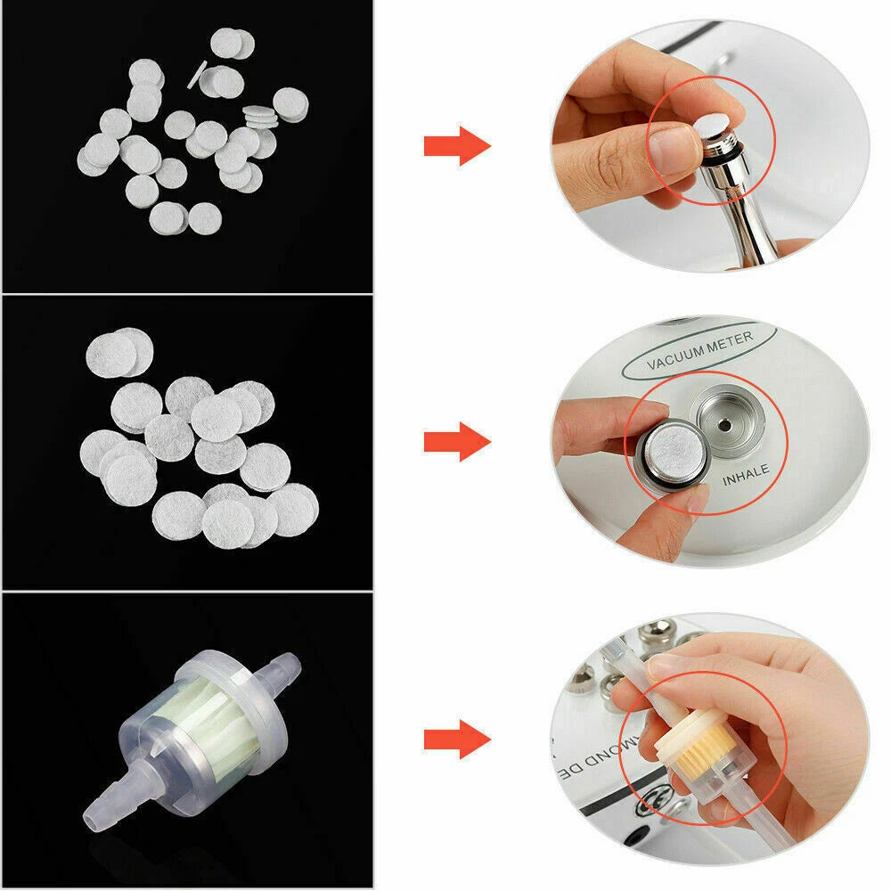 3 In 1 Microdermabrasion Dermabrasion Beauty Machine Replacement Accessory Kit Facial Skin Care Spare Parts