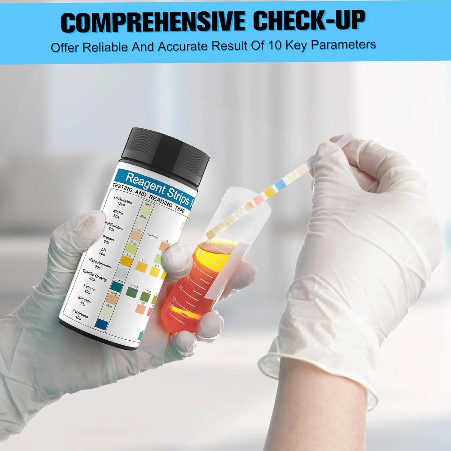 URS-3/9/10/11/12/14 Parameters Urine test Strips test in One Step Urinalysis Strips Reagent