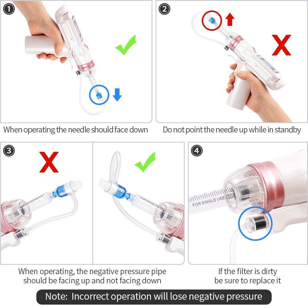 White EZ Non-invasive Hydrating Water Light Meter for Home Use, Portable Water Light Needle, No Leakage Beauty Instrument