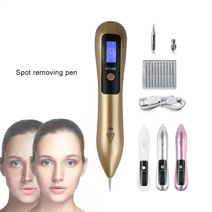 9-level Blue Light Mole Warts Removal Pen - Portable Beauty Instrument USB Charging Beauty Device