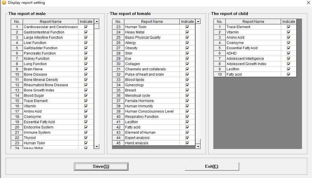 Spanish English Software Body Quantum Analyzer Magnetic Resonance Health Analyzer 45 Checking Reports