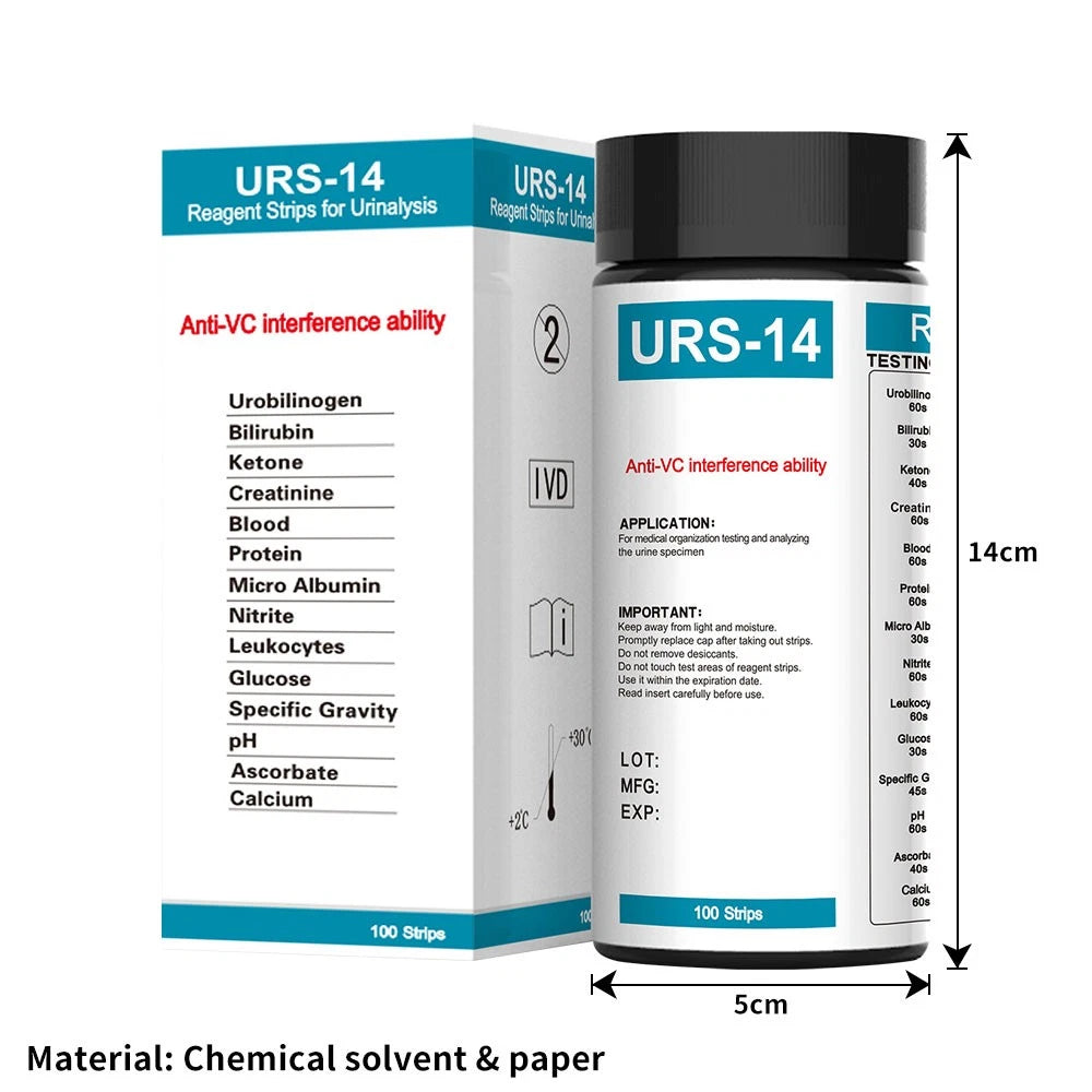 URS-3/9/10/11/12/14 Parameters Urine test Strips test in One Step Urinalysis Strips Reagent