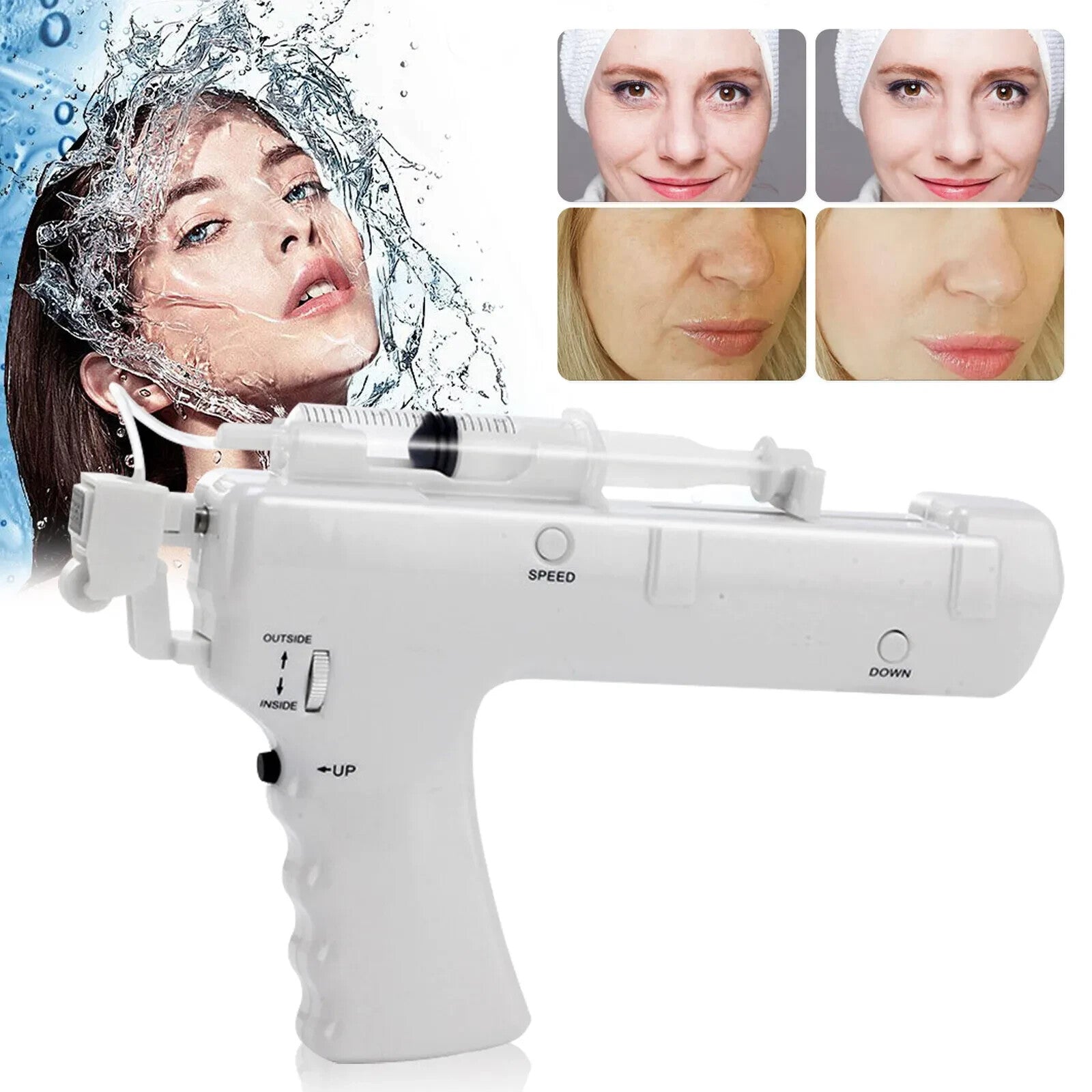 Portable Electric Meso Gun Syringe Skin Rejuvenation Meso Injection Gun Anti-Wrinkle Wrinkle Removal Mesotherapy Machine