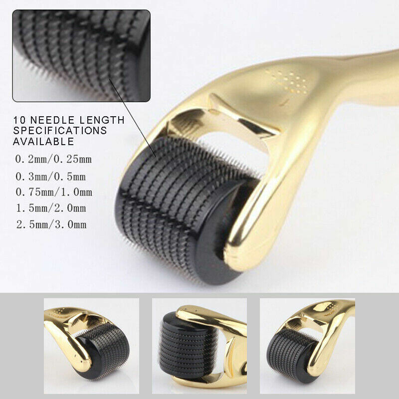 DRS 540 Titanium Microneedle Derma Roller Facial Skin Care Tool Boost Collagen Anti-Aging Reduce Wrinkles Pore Minimizing Device