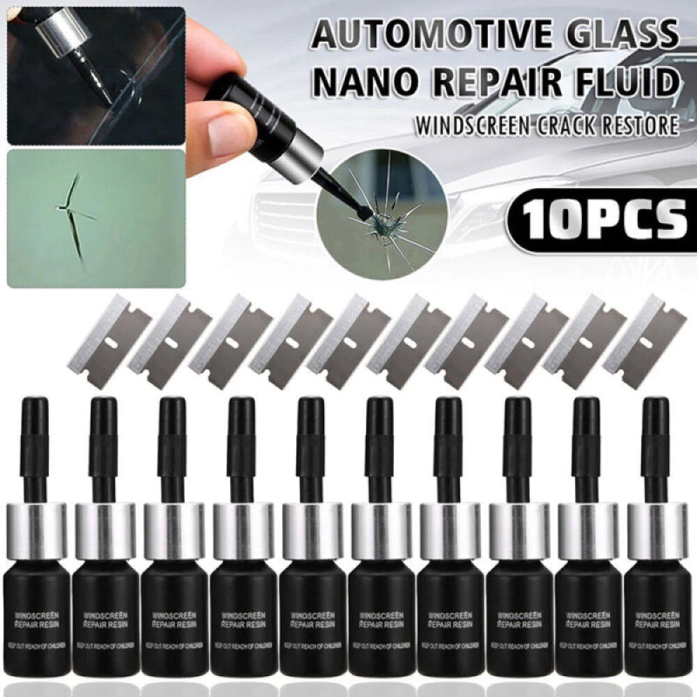 5/10 Pack Automobile Crack Glass Repair Kit Automobile Windshield Nano Repair Liquid Automobile DIY Window Tools Glass Scratch Repair