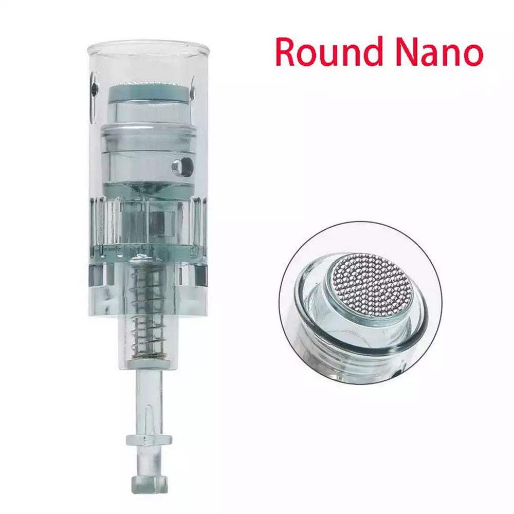 11/16/24/42Pin Round Nano Microneedling Skin Roller Cartridges Compatible With M8 for Home Use