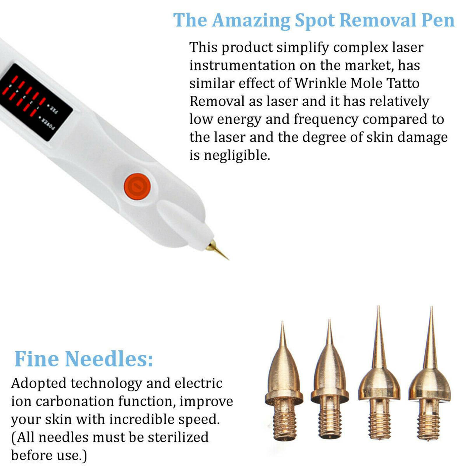 2/6pcs/10 Tips Cartridges Part Accessory Kit for Beauty Monster Plasma Pen Machine Wrinkle Freckle Dark Spots Removal