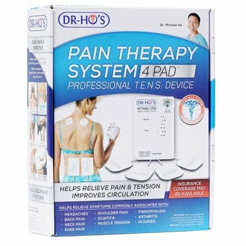 Dr Ho's PTS-II 4-Pad Essential Package TENS Unit and EMS Muscle Stimulator with AMP Technology Pain Relief Massager