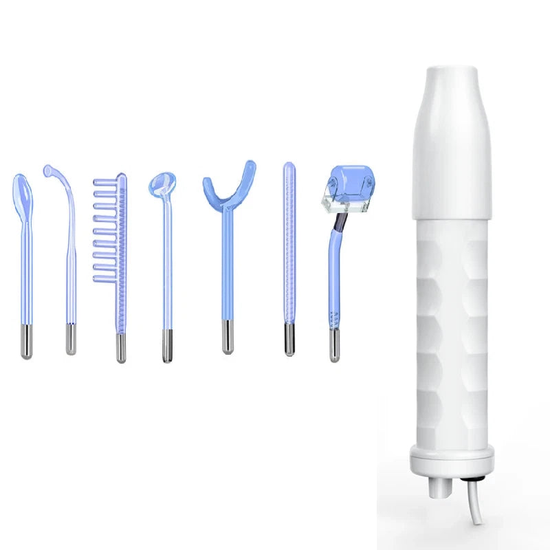 Portable High Frequency Facial Machine 7Pcs Glass Electrodes Handheld Skin Wand Home Salon Skin Beauty Care Device