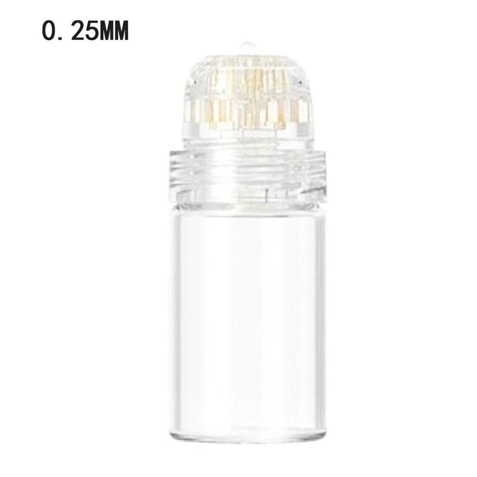 Hydra 20 Pins Gold Titanium Derma Stamp With 5ml Glass Bottle Skin Therapy Auto Serum Infusion System Home Use