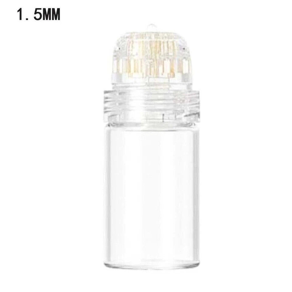 Hydra 20 Pins Gold Titanium Derma Stamp With 5ml Glass Bottle Skin Therapy Auto Serum Infusion System Home Use