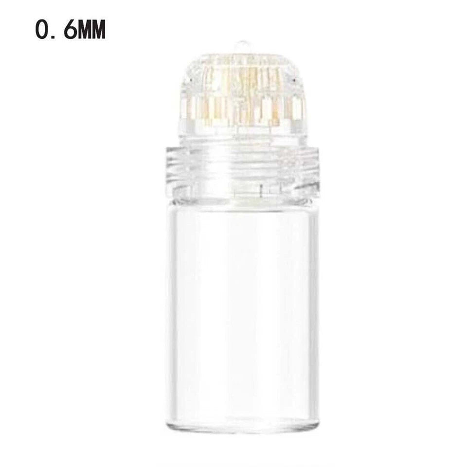 Hydra 20 Pins Gold Titanium Derma Stamp With 5ml Glass Bottle Skin Therapy Auto Serum Infusion System Home Use